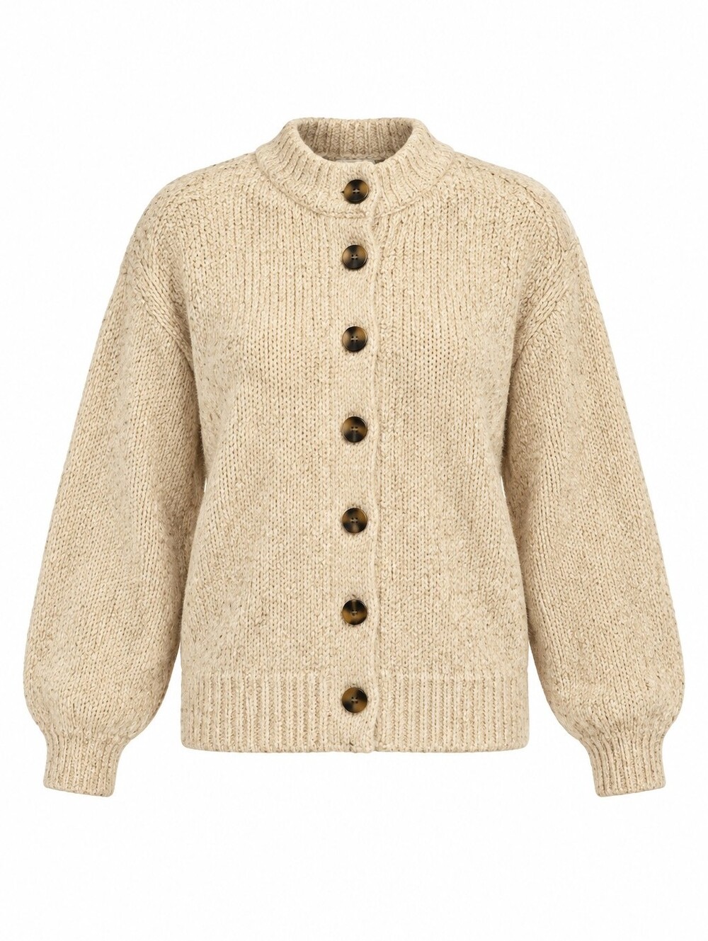 Who What Wear Cream Button-Up Knit Cardigan